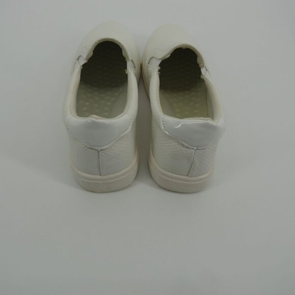 Jabasic Womens Classic White Slip-On Sneakers Textured Pattern 8 NWOT - Picture 3 of 6